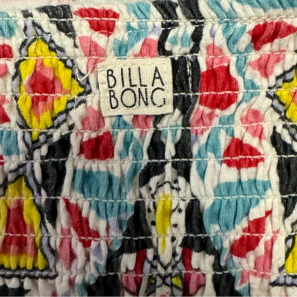 Billabong Cropped Halter Top Patterned Colorful Summer Festival - Picture 4 of 5